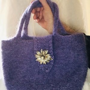 Felt Bag - Purple, Handmade